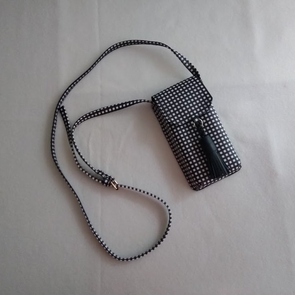 Gingham MIni Purse Cell Phone Holder
